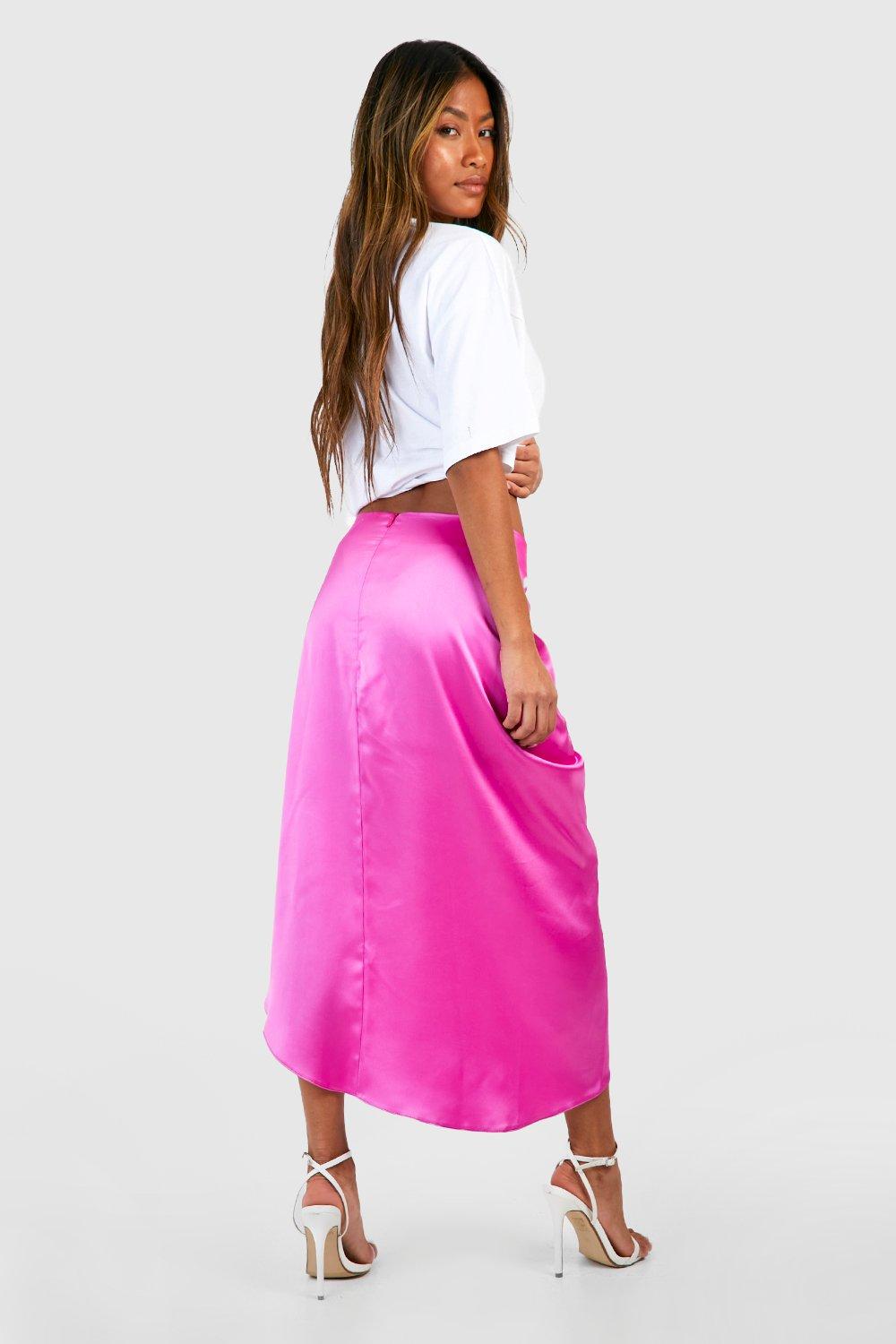 Midi skirt pink sale